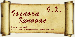 Isidora Kunovac vizit kartica